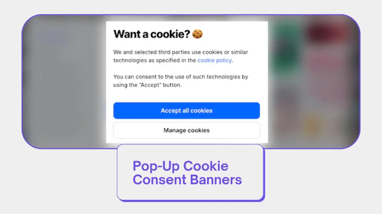 Pop-Up Cookie Consent Modal